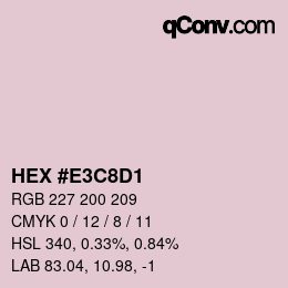 Color code: HEX #E3C8D1 | qconv.com