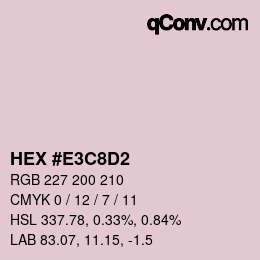 Color code: HEX #E3C8D2 | qconv.com