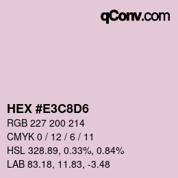 カラーコード: HEX #E3C8D6 | qconv.com