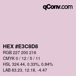 Color code: HEX #E3C8D8 | qconv.com