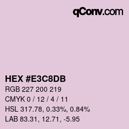 Color code: HEX #E3C8DB | qconv.com