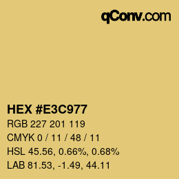 カラーコード: HEX #E3C977 | qconv.com