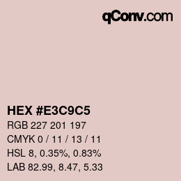 Color code: HEX #E3C9C5 | qconv.com