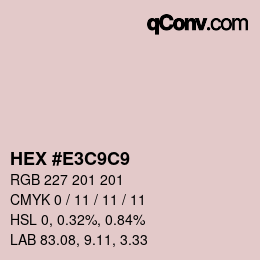 Color code: HEX #E3C9C9 | qconv.com