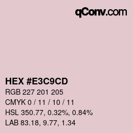 Color code: HEX #E3C9CD | qconv.com