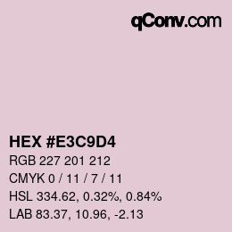 Color code: HEX #E3C9D4 | qconv.com