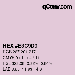 Color code: HEX #E3C9D9 | qconv.com