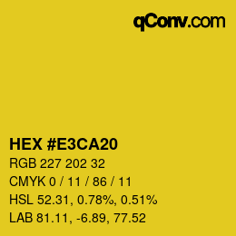 Color code: HEX #E3CA20 | qconv.com