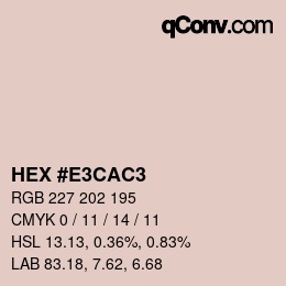 Color code: HEX #E3CAC3 | qconv.com