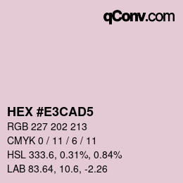 Color code: HEX #E3CAD5 | qconv.com