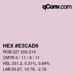Color code: HEX #E3CAD6 | qconv.com