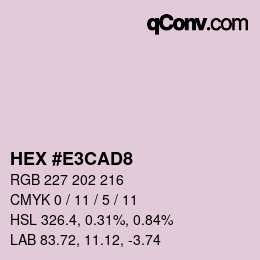 Color code: HEX #E3CAD8 | qconv.com