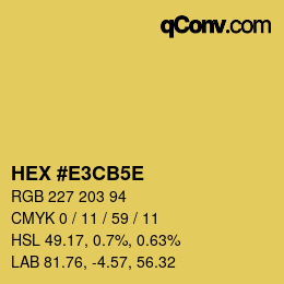 Código de color: HEX #E3CB5E | qconv.com