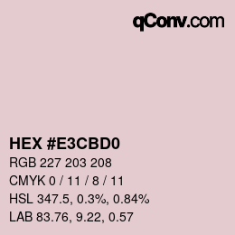 Color code: HEX #E3CBD0 | qconv.com