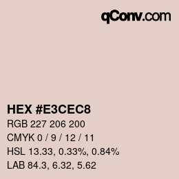 Color code: HEX #E3CEC8 | qconv.com