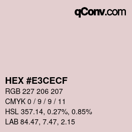 Color code: HEX #E3CECF | qconv.com