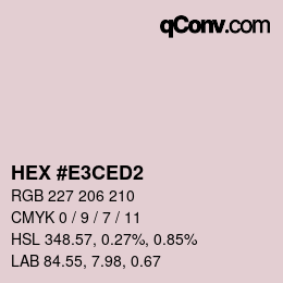 Color code: HEX #E3CED2 | qconv.com