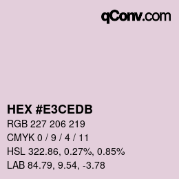 Color code: HEX #E3CEDB | qconv.com