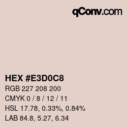 Color code: HEX #E3D0C8 | qconv.com