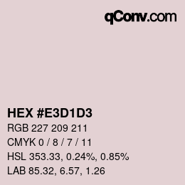 Color code: HEX #E3D1D3 | qconv.com