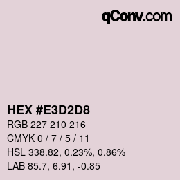 Color code: HEX #E3D2D8 | qconv.com