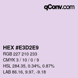 Color code: HEX #E3D2E9 | qconv.com