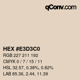 Color code: HEX #E3D3C0 | qconv.com