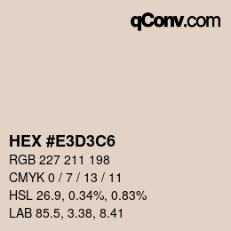 Color code: HEX #E3D3C6 | qconv.com