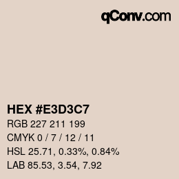 Color code: HEX #E3D3C7 | qconv.com