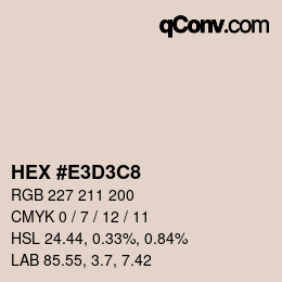 Color code: HEX #E3D3C8 | qconv.com