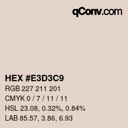 Color code: HEX #E3D3C9 | qconv.com