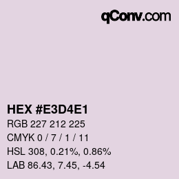 Color code: HEX #E3D4E1 | qconv.com