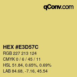 Color code: HEX #E3D57C | qconv.com