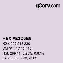 Color code: HEX #E3D5E6 | qconv.com