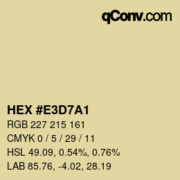 颜色代码: HEX #E3D7A1 | qconv.com