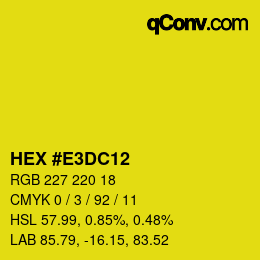 カラーコード: HEX #E3DC12 | qconv.com