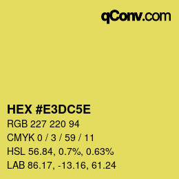 Color code: HEX #E3DC5E | qconv.com