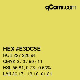 Código de color: HEX #E3DC5E | qconv.com