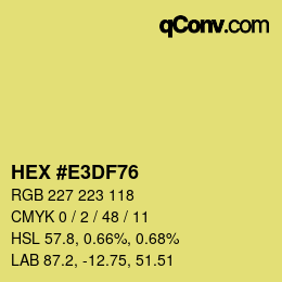 Color code: HEX #E3DF76 | qconv.com