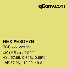 カラーコード: HEX #E3DF7B | qconv.com