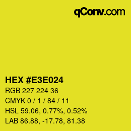 Color code: HEX #E3E024 | qconv.com