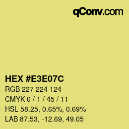 Color code: HEX #E3E07C | qconv.com