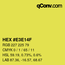 Color code: HEX #E3E14F | qconv.com