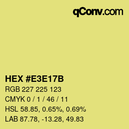 Color code: HEX #E3E17B | qconv.com