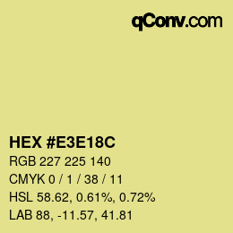 Color code: HEX #E3E18C | qconv.com