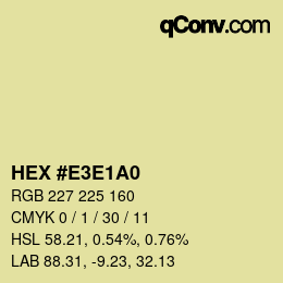 Color code: HEX #E3E1A0 | qconv.com