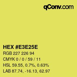 Color code: HEX #E3E25E | qconv.com