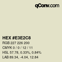 Color code: HEX #E3E2C8 | qconv.com