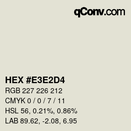 カラーコード: HEX #E3E2D4 | qconv.com