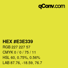 Color code: HEX #E3E339 | qconv.com